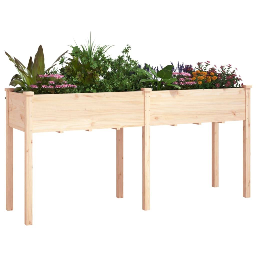 vidaXL Pflanzkübel mit Einsatz 161x45x76 cm Massivholz Tanne