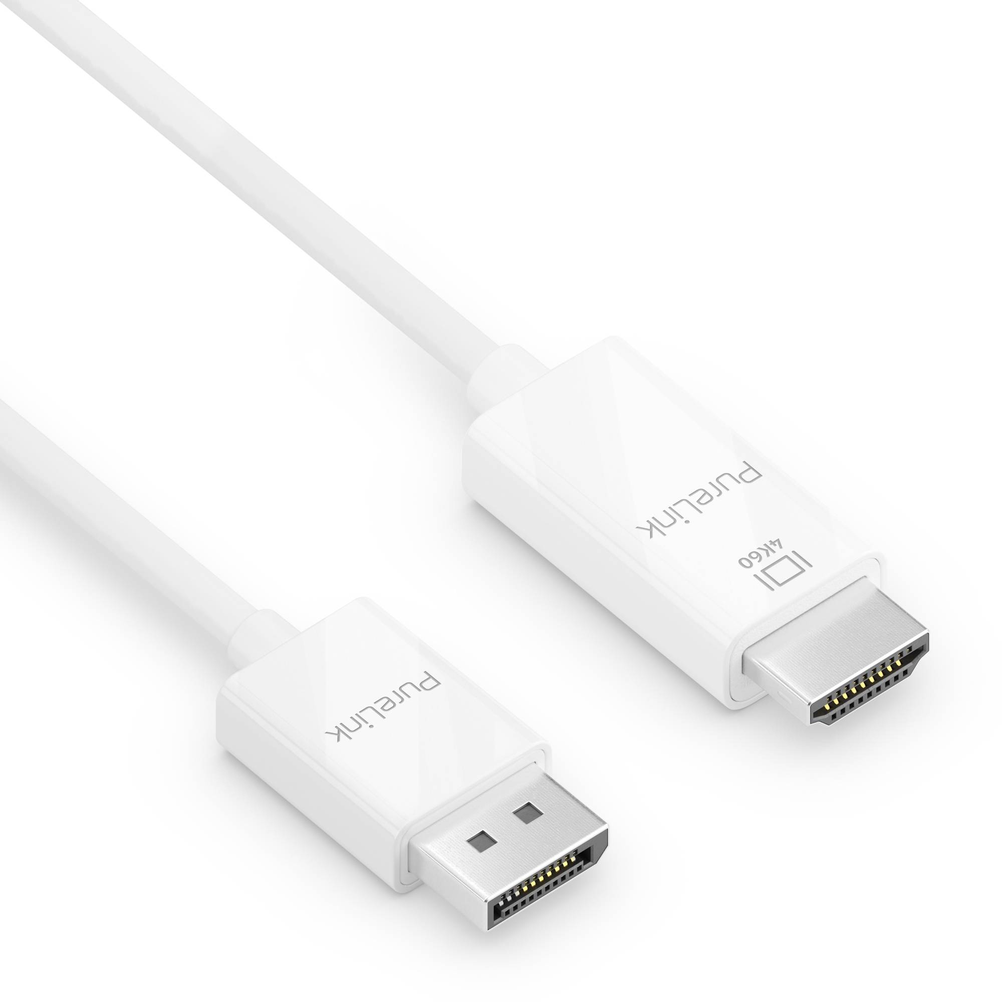 DisplayPort auf HDMI Kabel - 4K60 - iSerie - weiß - 1,00m