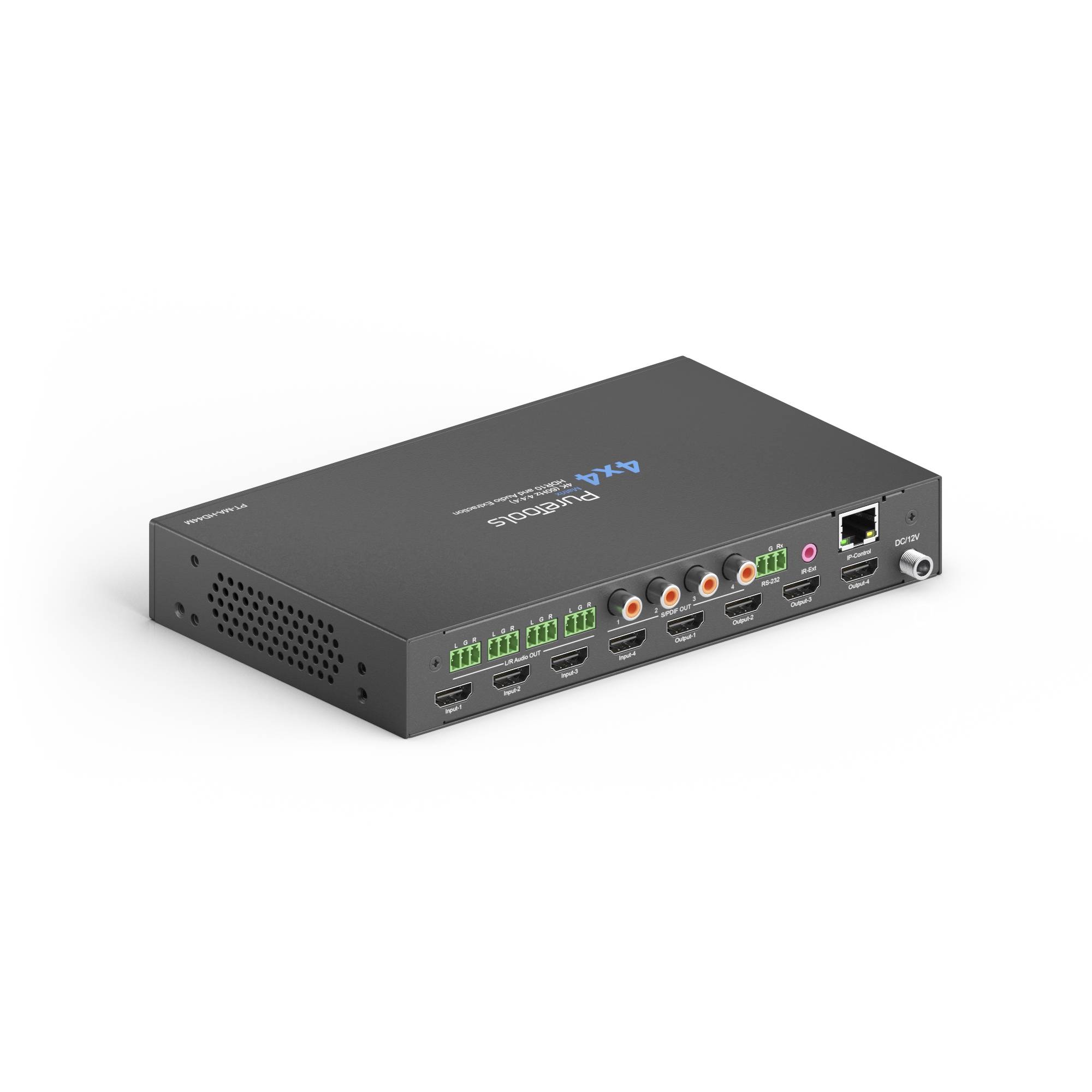 PureLink PureTools - HDMI 2.0 Matrix 4x4 4K 60Hz 4 4 4 HDR10 und Audio - KVM-Umschalter - RS-232