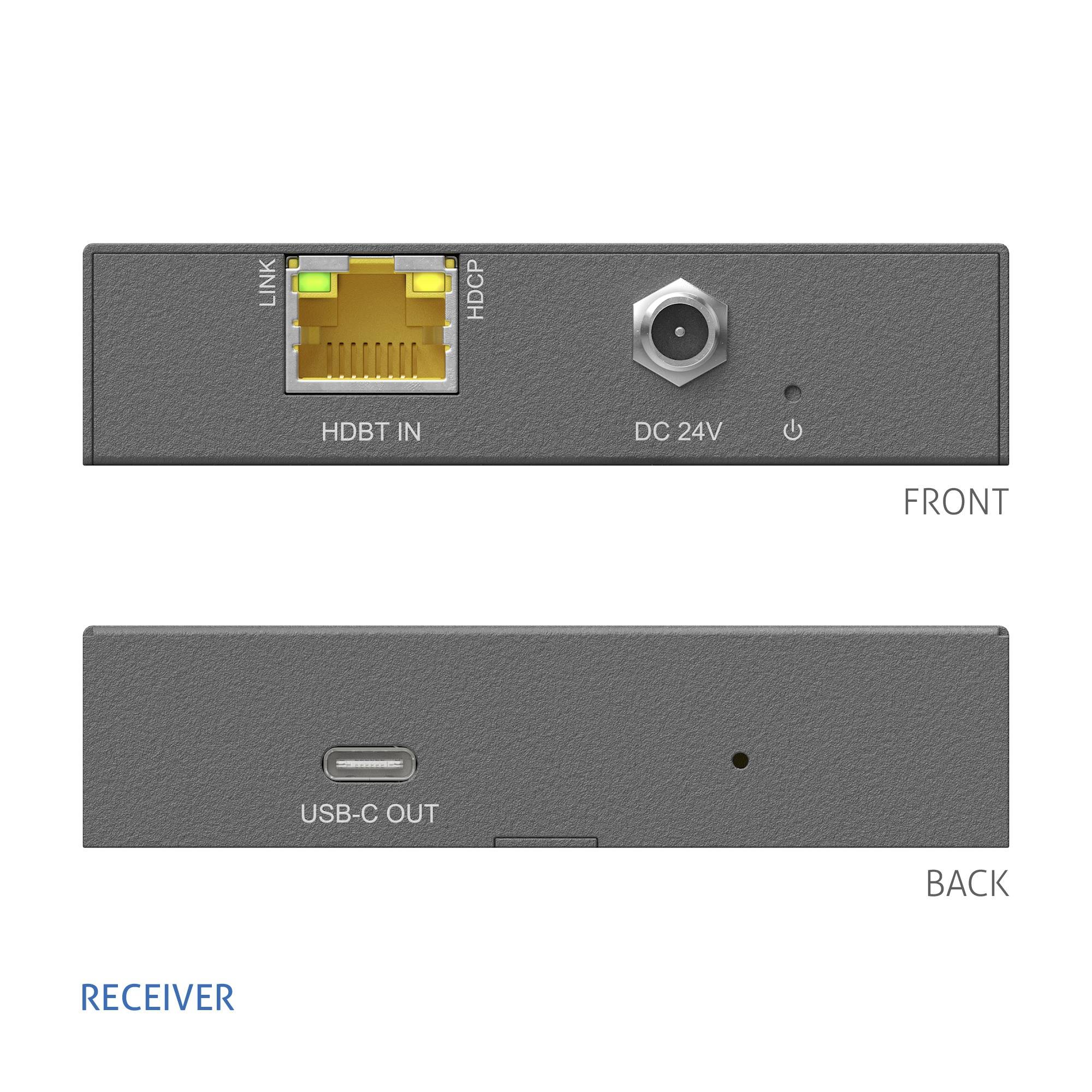 PureTools HDBaseT USB-C Receiver PT-HDBT-1020C-RX