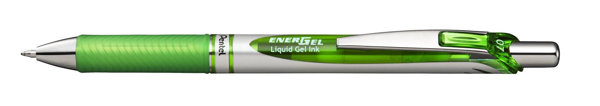 Liquid Gel-Tintenroller EnerGel retractable hellgrün; Strichstärke: 0,35 mm