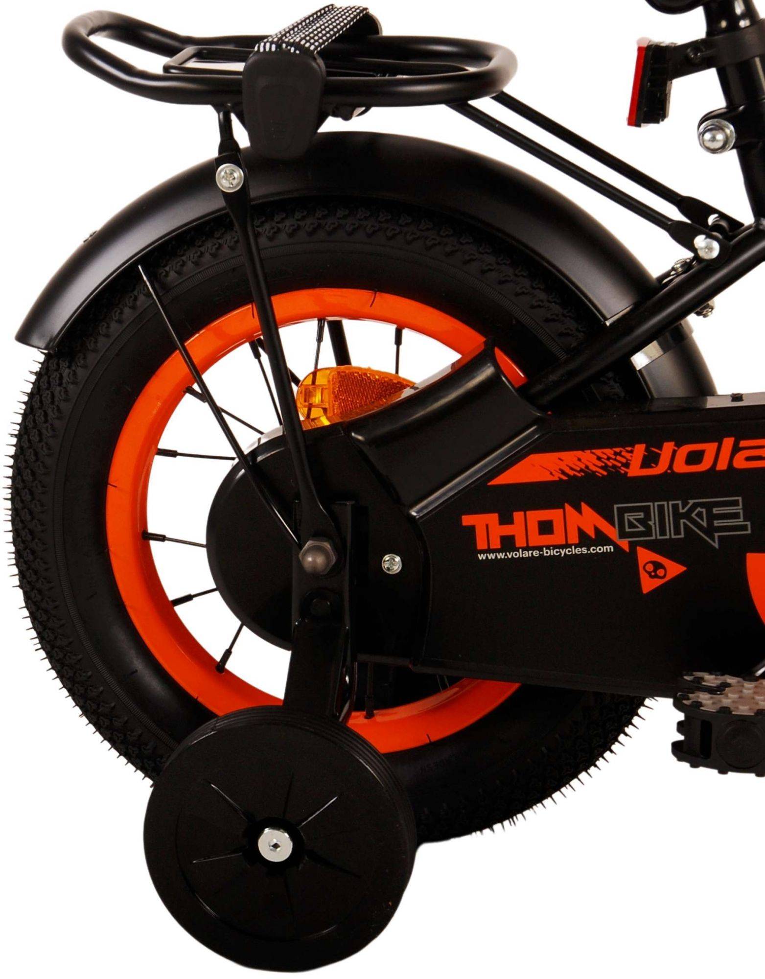 Volare Thombike 12 Zoll 21,5 cm Jungen Rücktrittbremse Schwarz/Orange