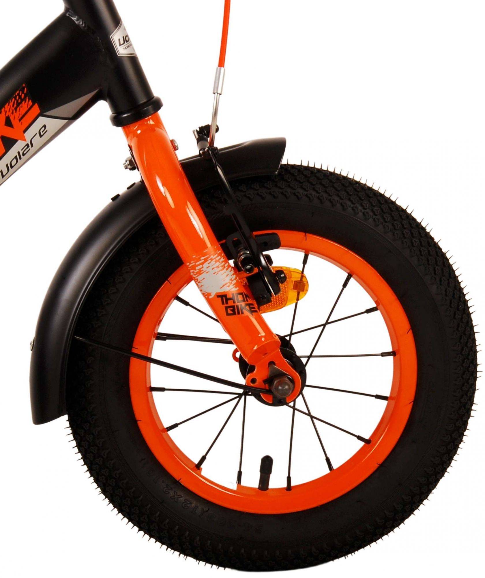 Volare Thombike 12 Zoll 21,5 cm Jungen Rücktrittbremse Schwarz/Orange