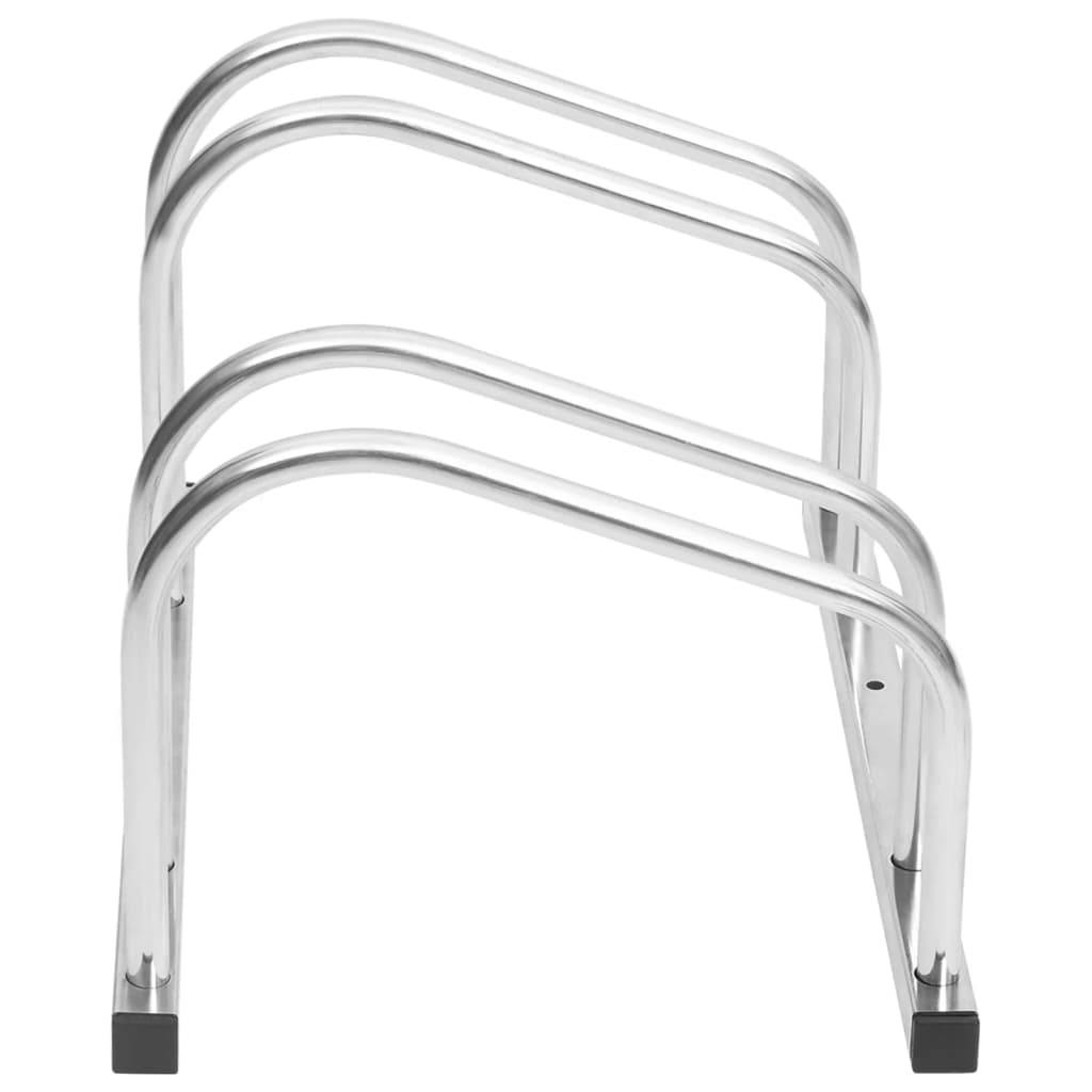 vidaXL Fahrradständer für 2 Fahrräder Verzinkter Stahl