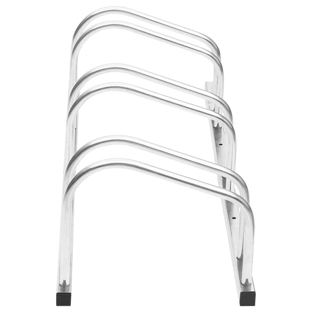 vidaXL Fahrradständer für 3 Fahrräder Verzinkter Stahl