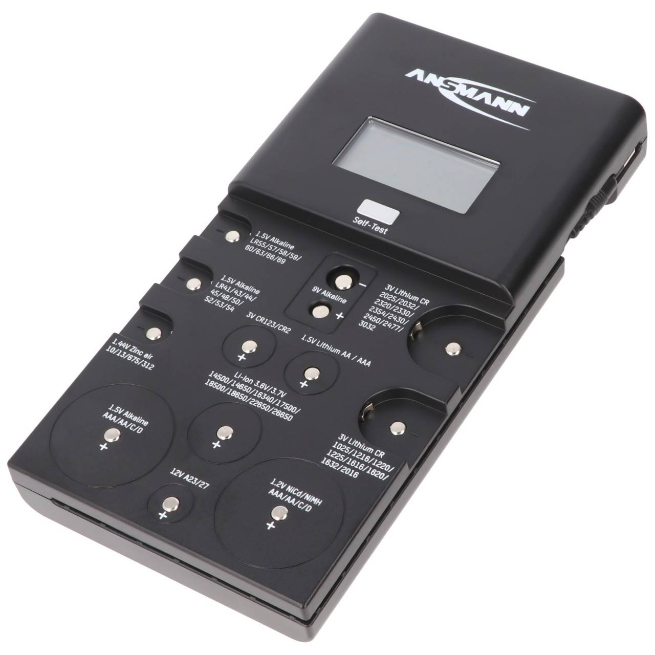 Ansmann Batterie Tester ENERGY CHECK LCD für Alkaline NiMH Lithium Li-ion Hörgeräte-Zellen Schnelltest