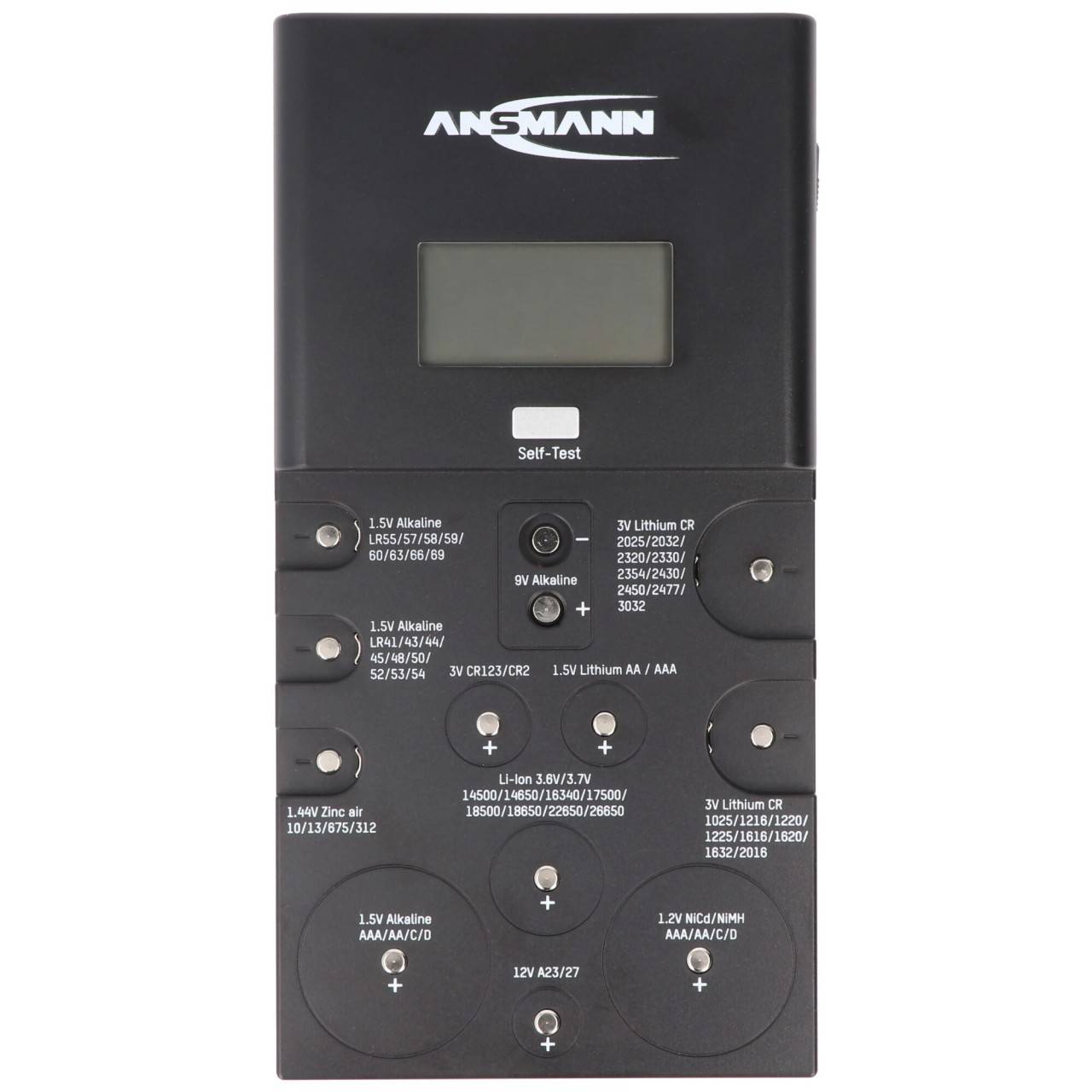 Ansmann Batterie Tester ENERGY CHECK LCD für Alkaline NiMH Lithium Li-ion Hörgeräte-Zellen Schnelltest