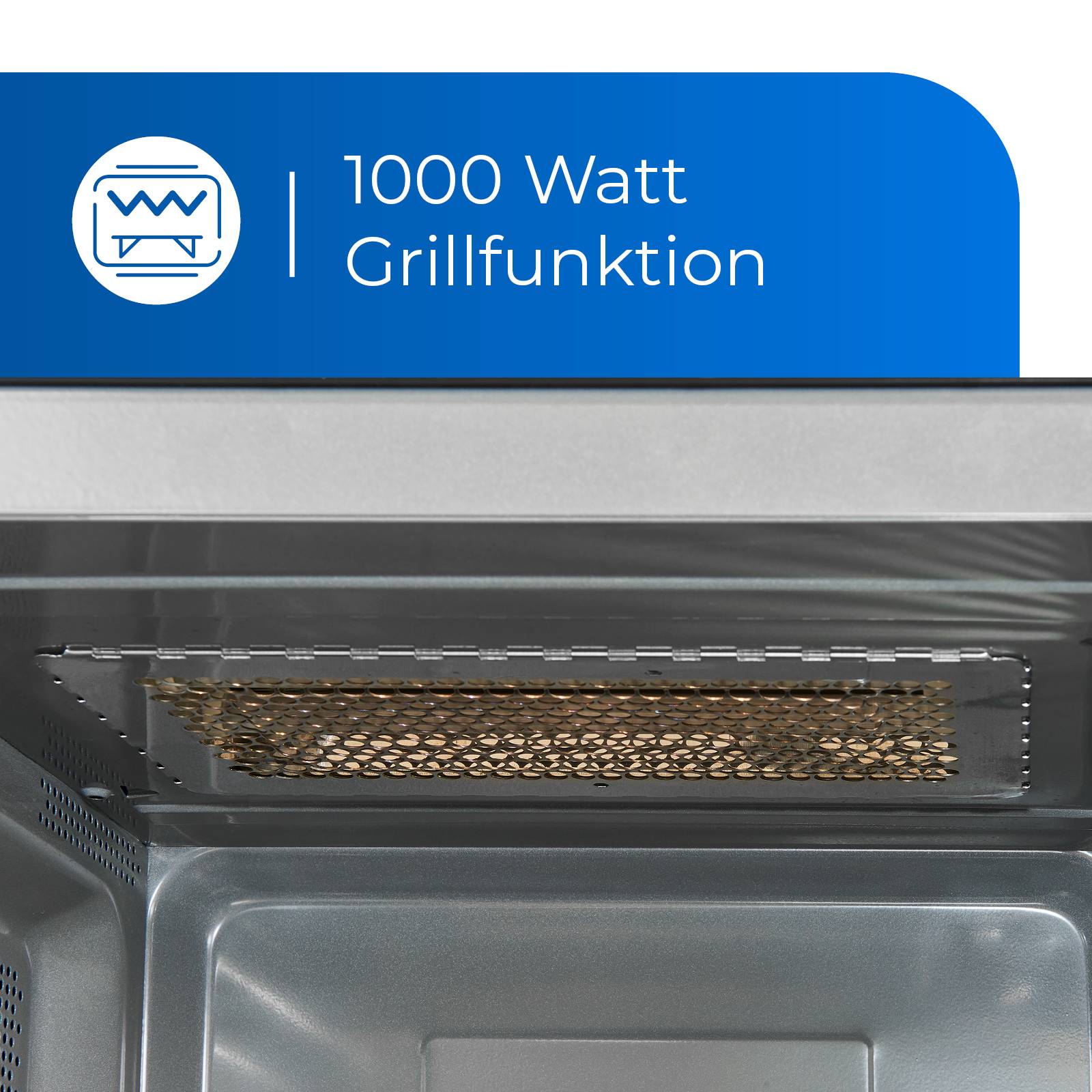 Exquisit Mikrowelle MW8023-F-240DIG schwarz | 750 Watt | 1000 Watt Grill | 23 Liter | 5 Stufen | Flatbed