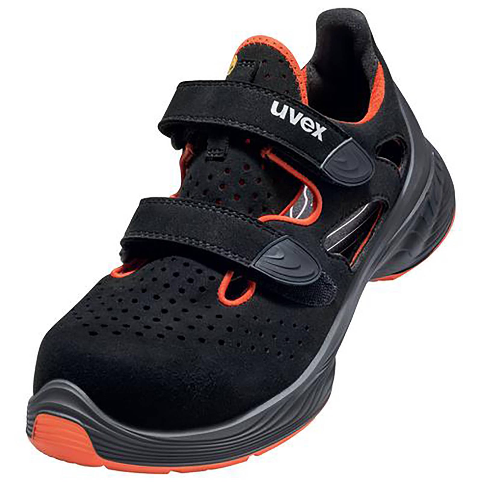 uvex 1 G2 Sandalen S1 schwarz, rot Weite 14 Gr. 44