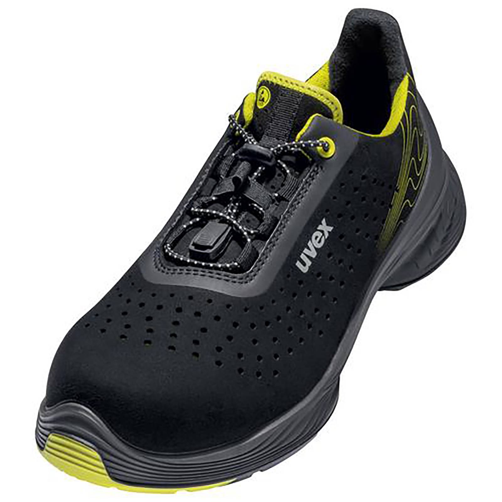 uvex 1 G2 Halbschuhe S1 schwarz, gelb Weite 11 Gr. 46