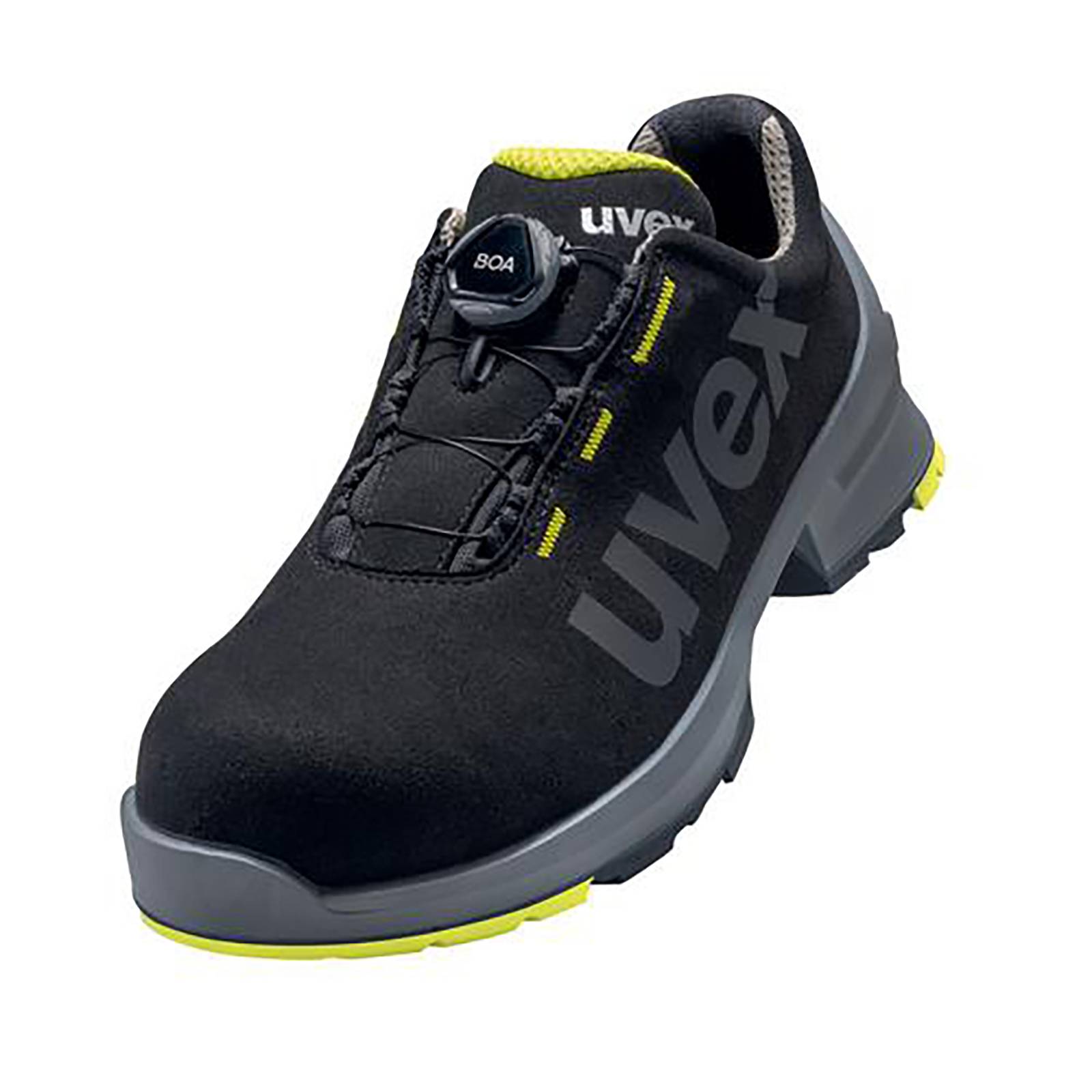 uvex 1 Halbschuhe S2 schwarz, gelb Weite 11 Gr. 47