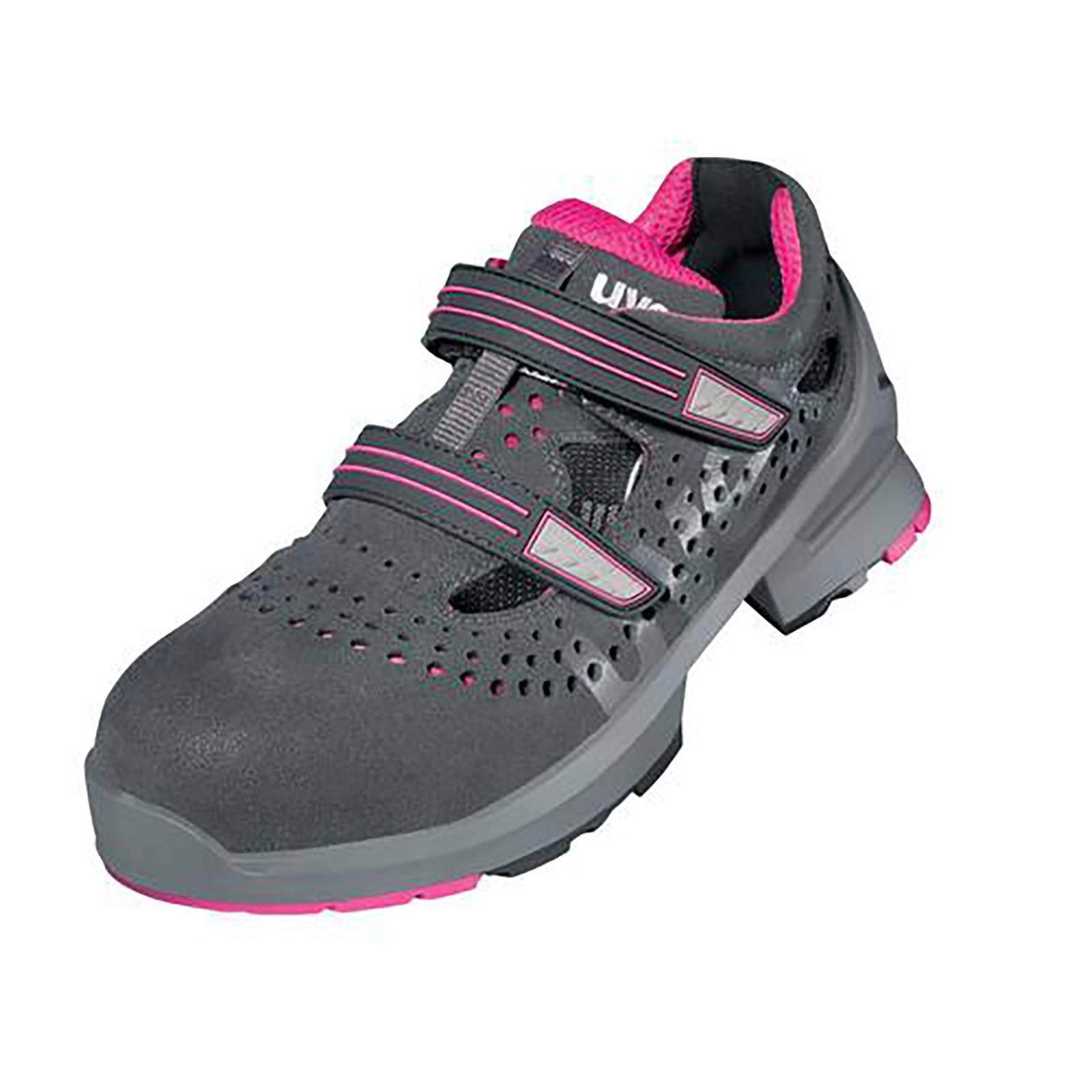 UVEX 8560841 1 ladies Sandalen S1 85608 grau, pink Weite 11 Größe 41