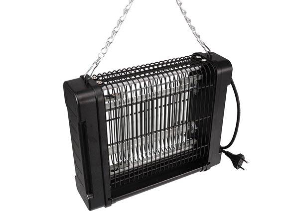 Perel Insektenvernichter, elektrisch, UV-LED, Hochspannungsgitter 2800 V, abnehmbare Auffangschale, 30 m², Schwarz