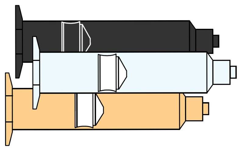 Kartusche mit Stopfen, transparent/weiß, 5 cm³