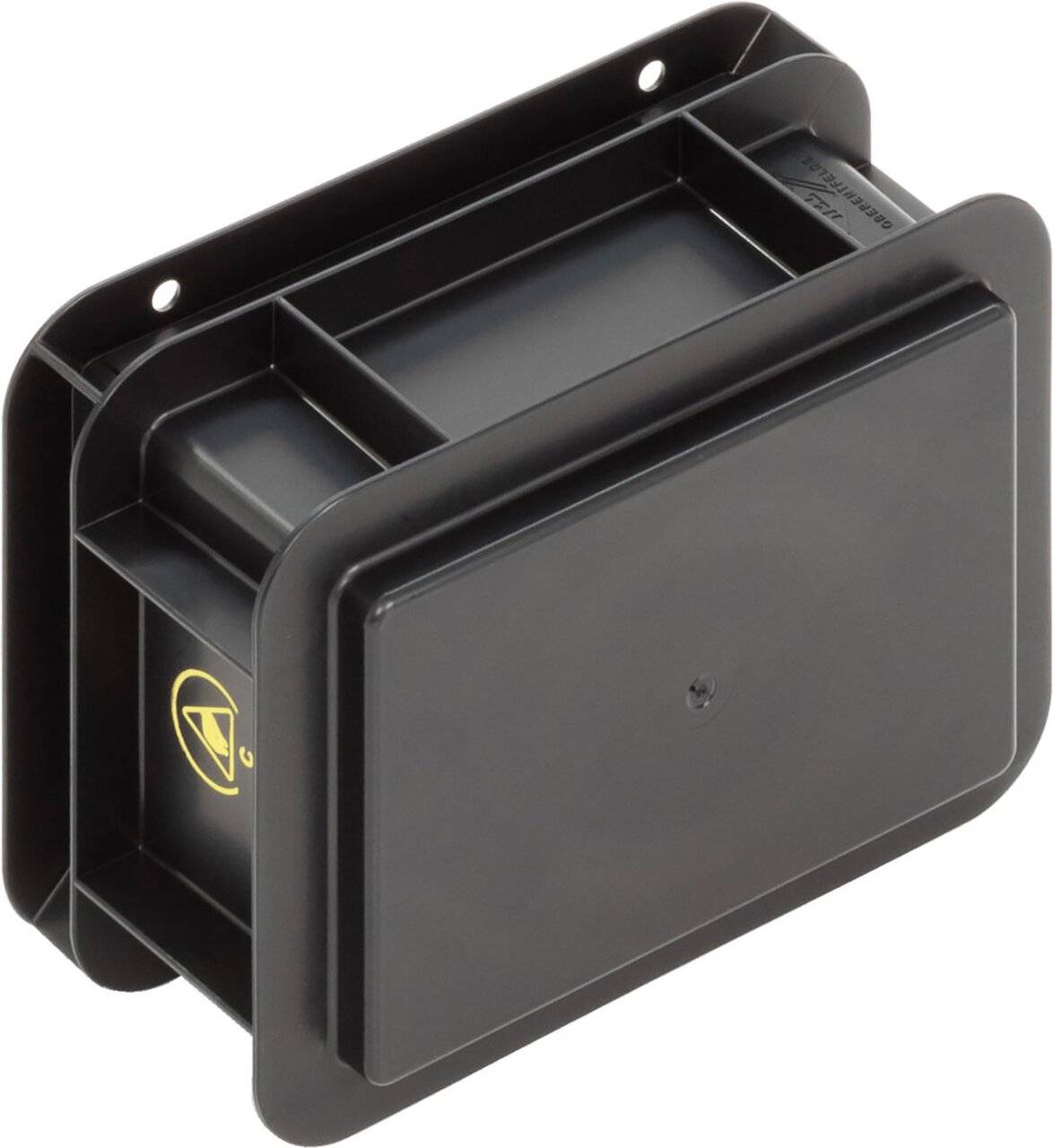 ESD Behälter BL, Griffleisten, schwarz, 200 x 150 x 100 mm