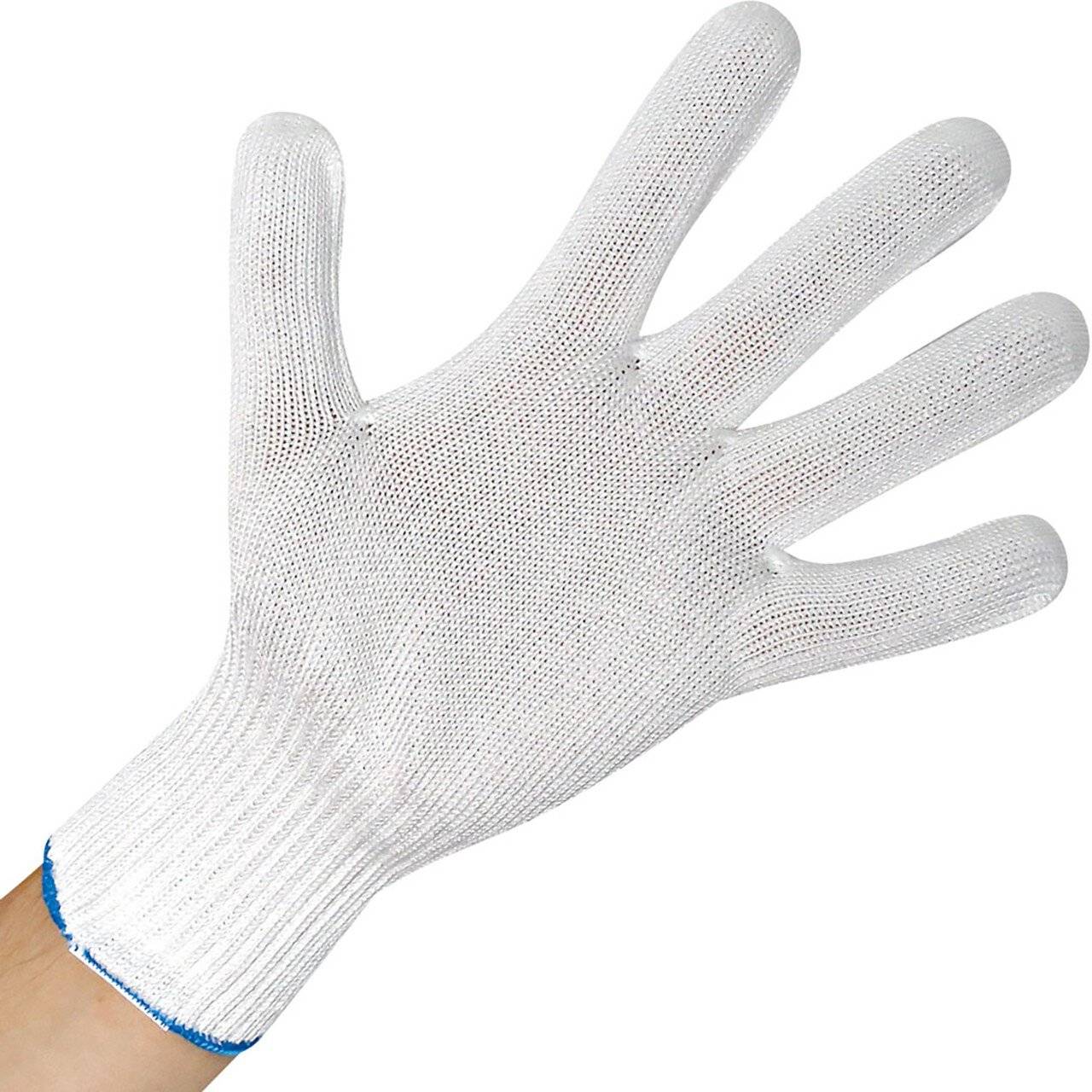 Hygostar Schnittschutzhandschuh, weiß, Größe L/9 Glasfaserseele, 10 Gauge, lebensmittelecht