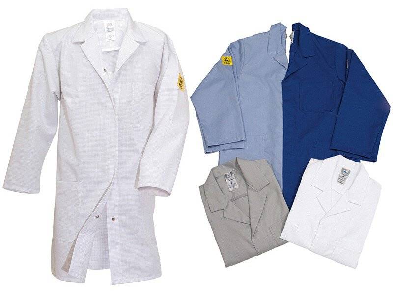ESD Arbeitsmantel NAPTEX, langarm, Damen, hellblau, M