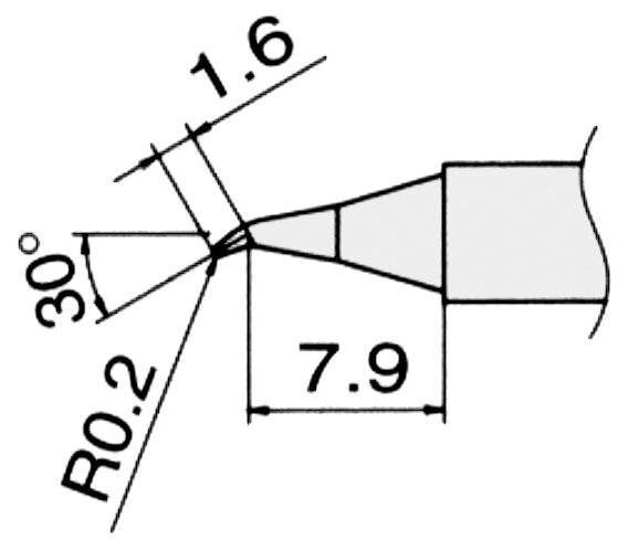 Lötspitze für FM2027 und FM2028, D: 0,2 mm