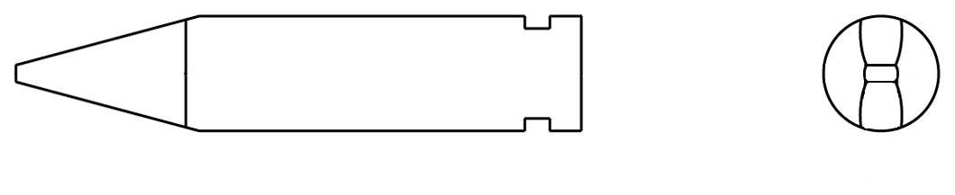 Lötspitze XH-A meißelförmig, 1,6 x 0,8 mm