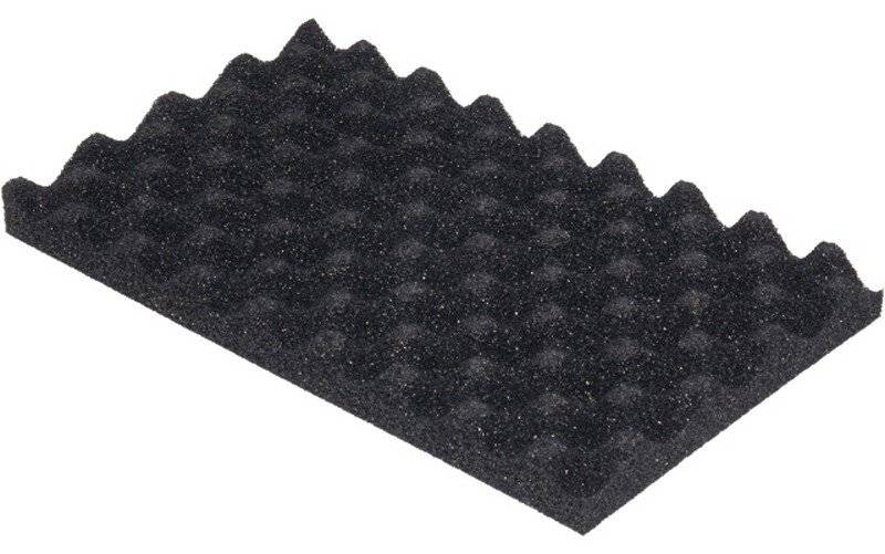 PU Schaumstoff, weich, schwarz, genoppt,353x253x20 mm