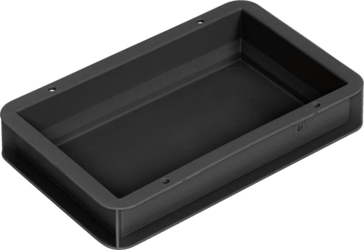 ESD Behälter BL, Griffleisten, schwarz, 300 x 200 x 56 mm