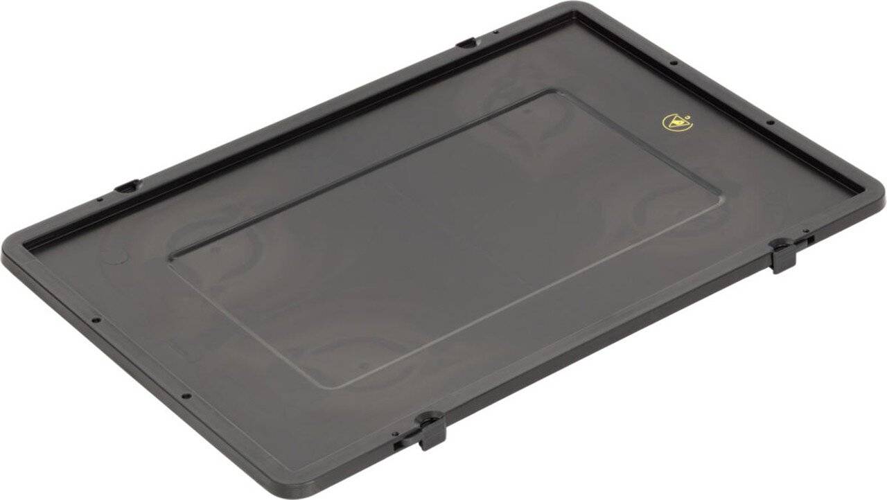 ESD Verschlussdeckel BL, schwarz, 600 x 400 mm
