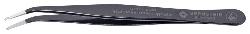 ESD SMD Pinzette 115mm Form 59 Edelstahl Spitze Ø 0,8x1,5mm 35° ableitfähig