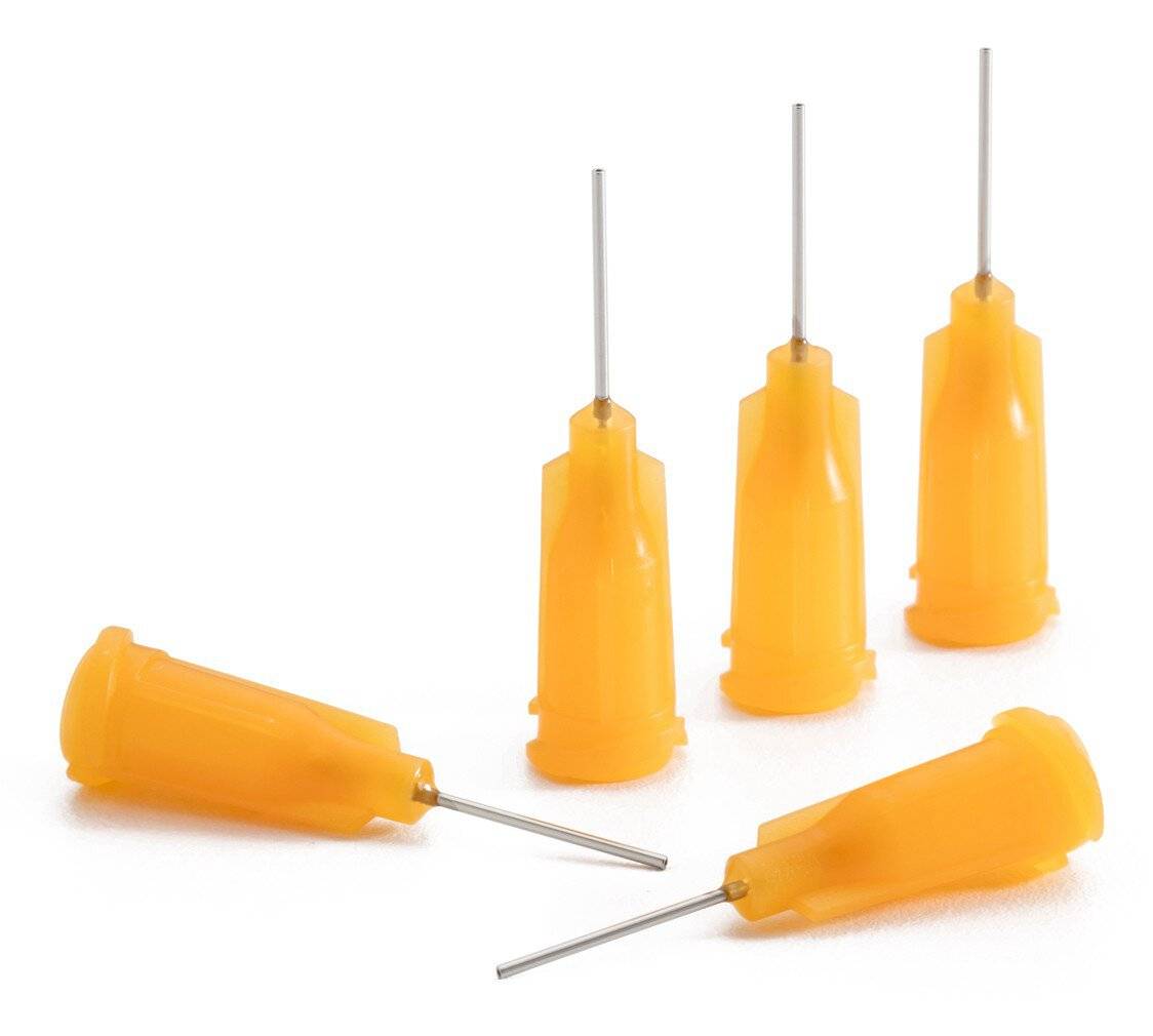 Dosiernadel 0,5", gerade, Gauge 23, orange, gerade