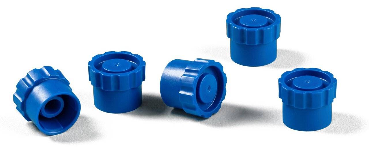 Untere Verschlusskappe für Kartuschen, Einheitsgröße, blau