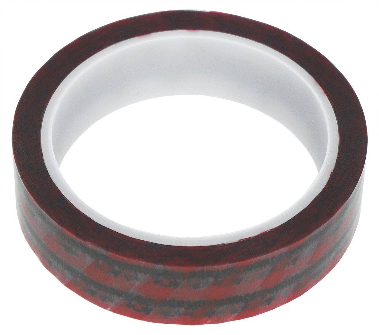 ESD-Klebeband mit ESD-Warnsymbol, transparent/rot, 24mm, 36m