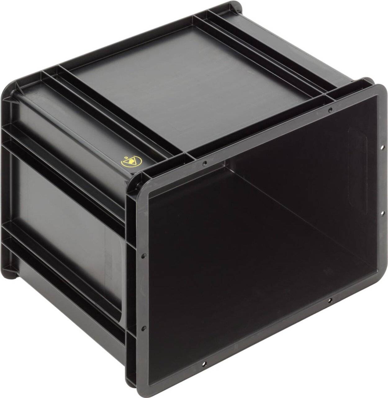 ESD Behälter BL, Griffleisten, schwarz, 400 x 300 x 320 mm
