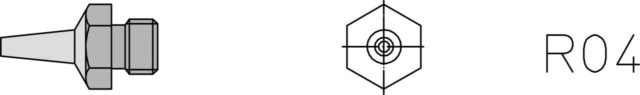 R04 Runddüse, D: 1,2 mm