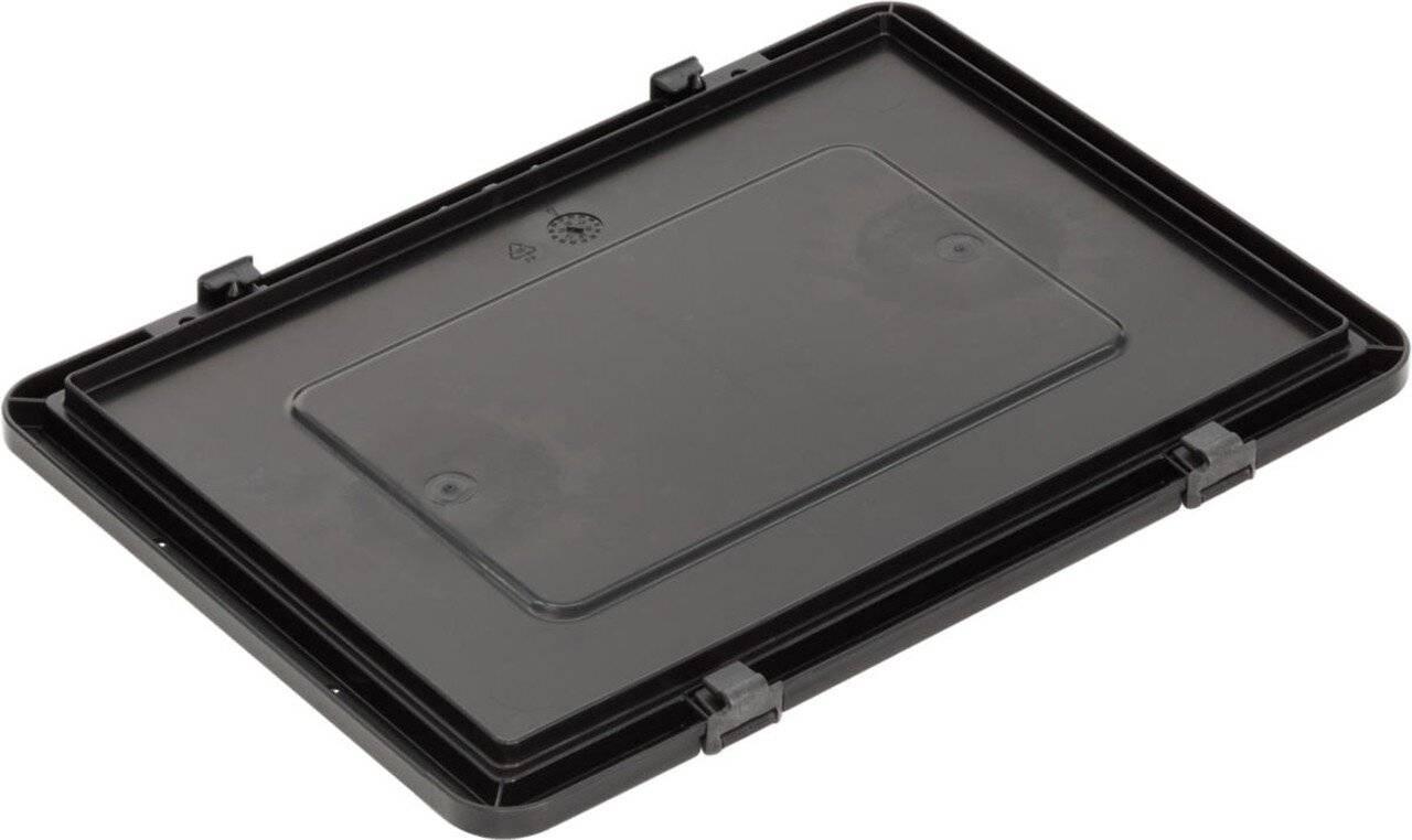 ESD Scharnierdeckel BL, schwarz, 400 x 300 mm