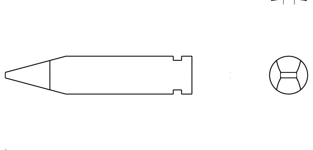 Lötspitze XH-B meißelförmig 2,4 x 0,8 mm