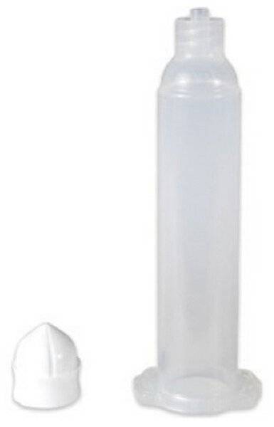 Kartusche mit Stopfen, transparent/weiß, 55 cm³