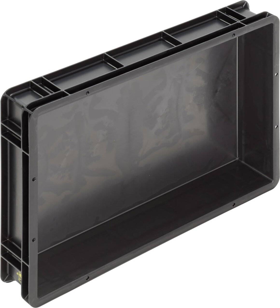 ESD Behälter BL, Griffleisten, schwarz, 600 x 400 x 101 mm