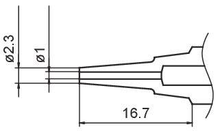 Entlötdüse Ø 1.0 mm - lang