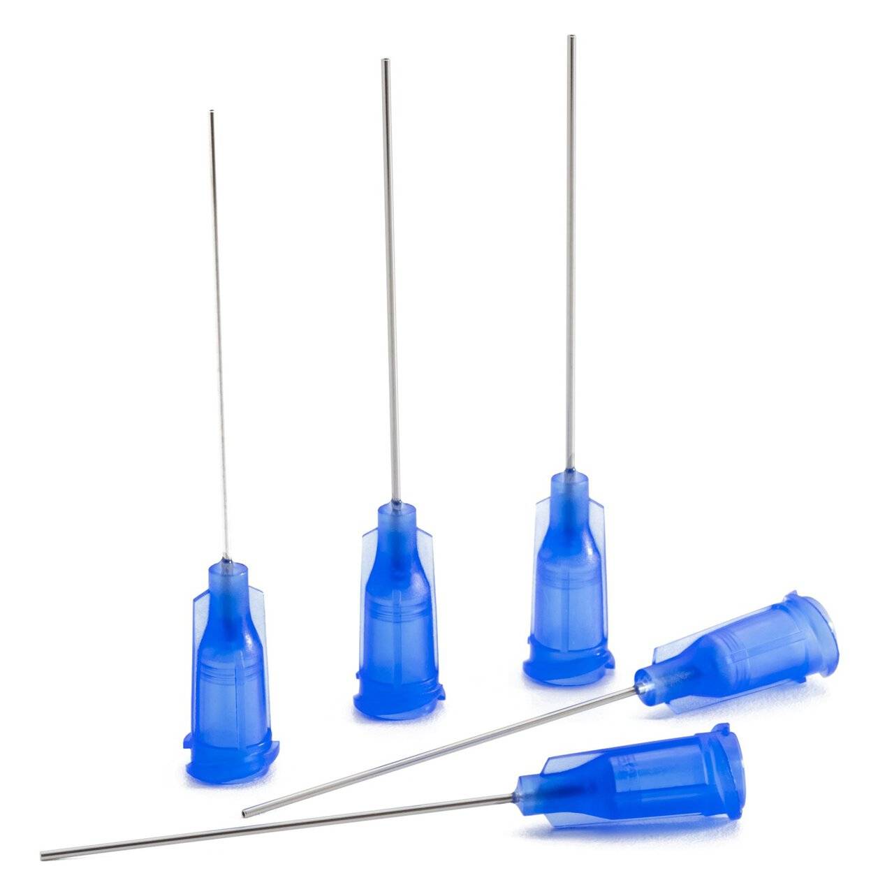 Dosiernadel 1,5", gerade, Gauge 22, blau, gerade Spitze
