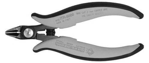 ESD Seitenschneider mit Sicherheitsclip, 21° abgeschrägt, ohne Wate, Cu 2,05 mm, 138 mm