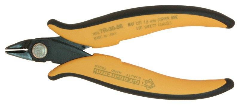 Seitenschneider mit sicherheitsclip, spitz, ohne Wate, Cu 0,81 mm, 132 mm