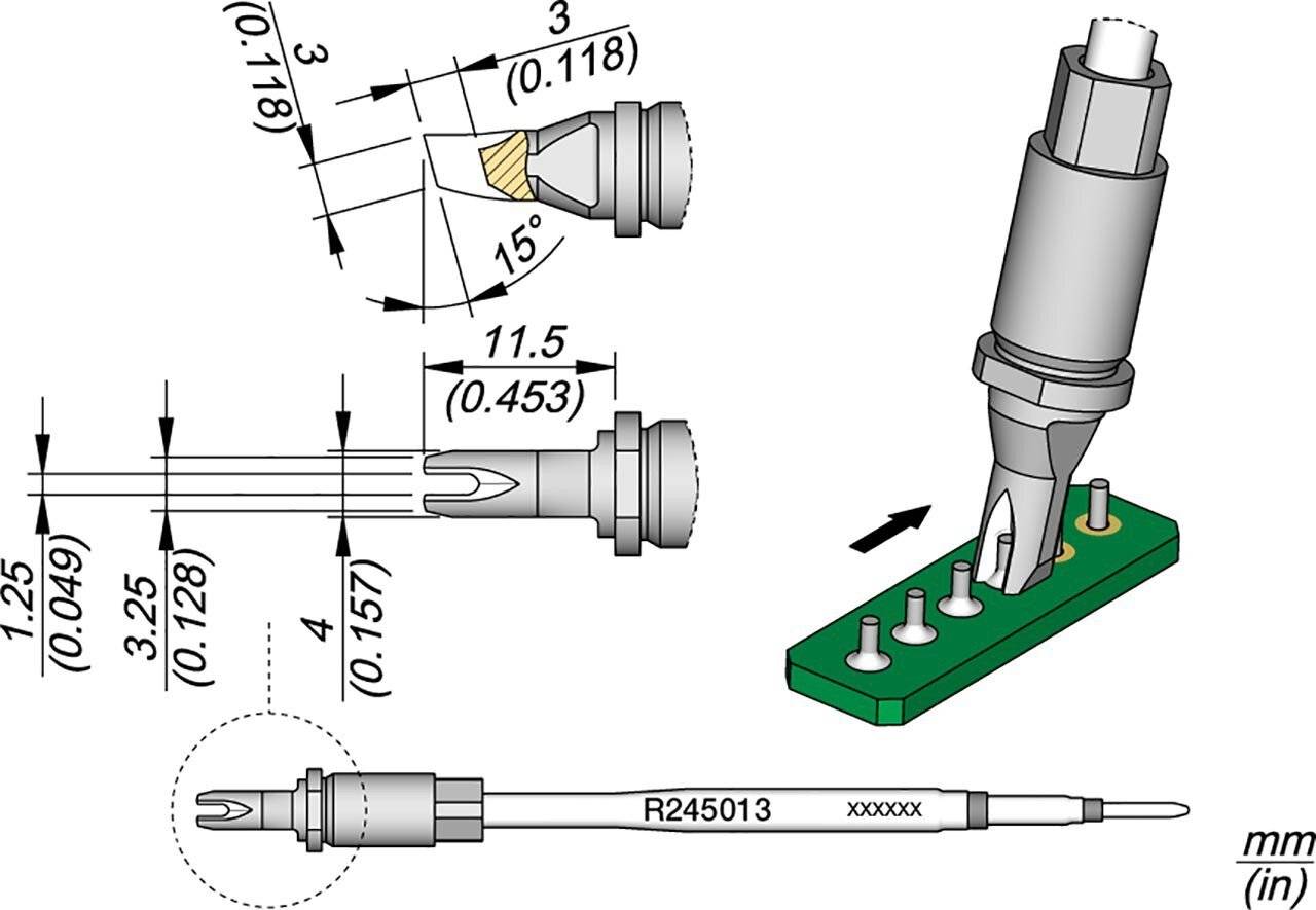 Lötspitze R245, Schlepplöten, 1,25 mm, R245013