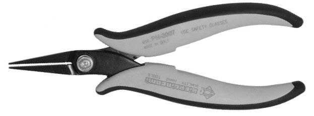 ESD Spitzzange, flach/gezahnt, 160 mm