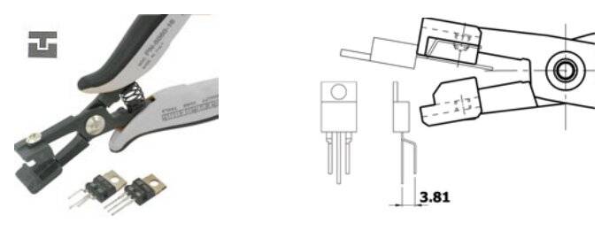 ESD-Formzange, für TO 220 und TO 247, 3,81 mm