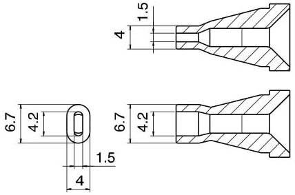 Entlötdüse 4.2 x 1.5 mm