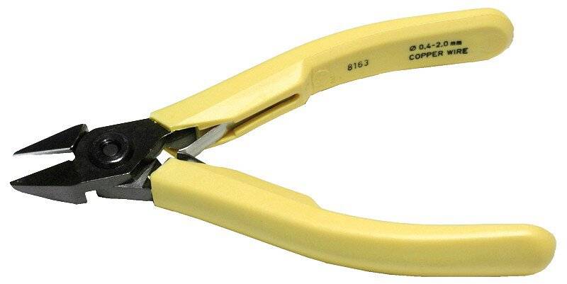 Seitenschneider, 80er Serie, spitze Backen, mit Wate, 0,4-2 mm