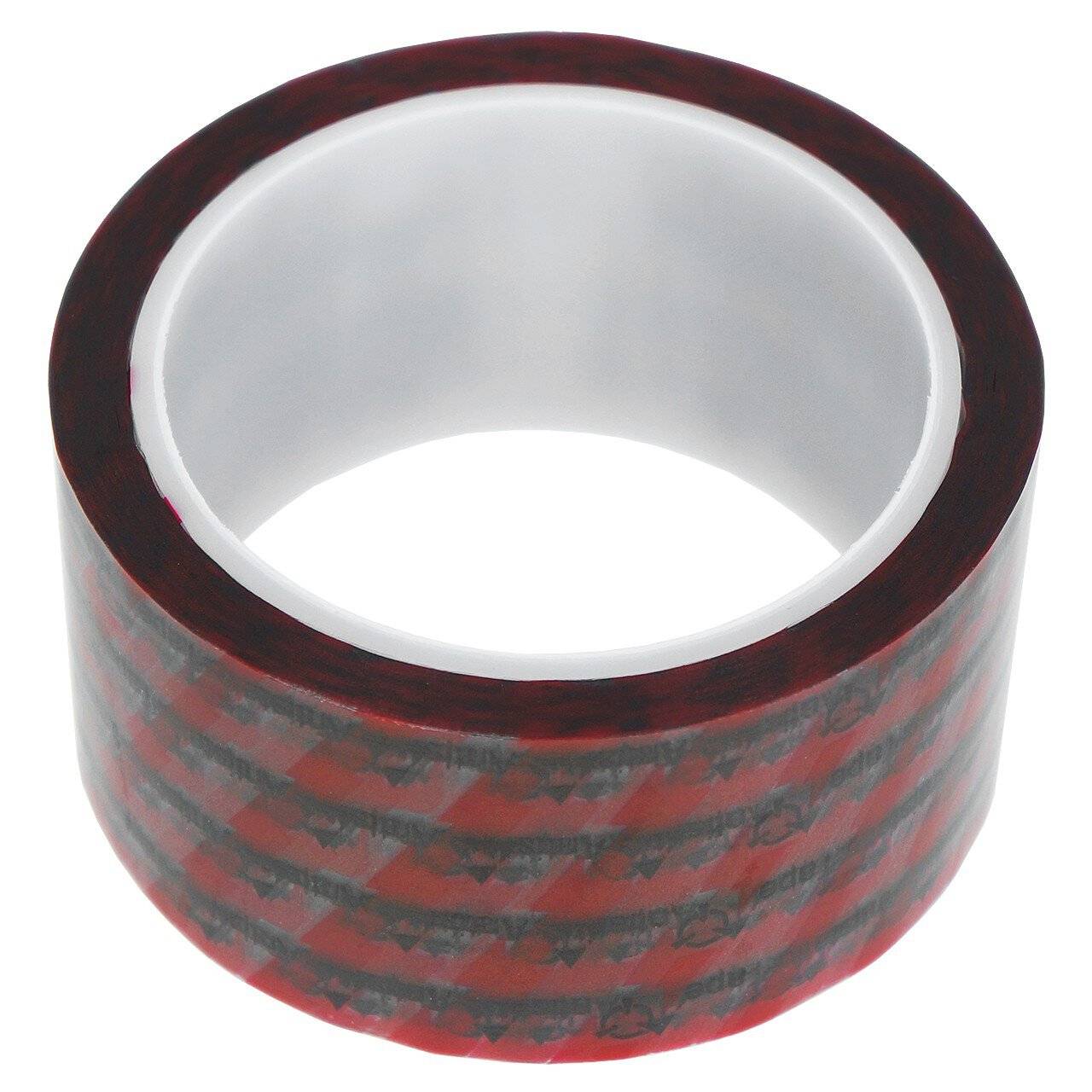 ESD-Klebeband mit ESD-Warnsymbol, transparent/rot, 48mm, 36m