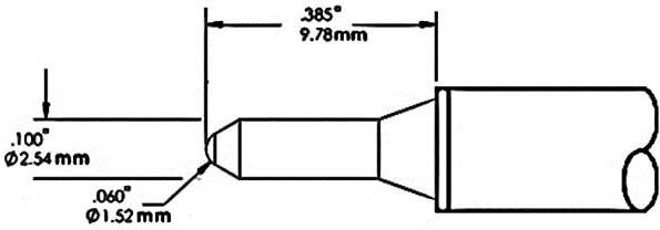 Lötspitze für Geräteserie MX Serie 700/412 °C, mit integrierter Heizung