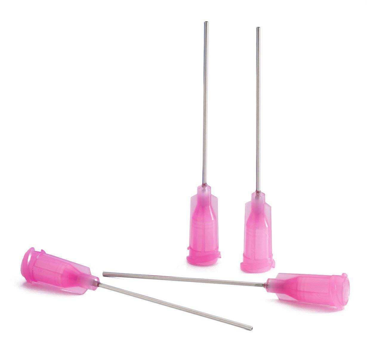 Dosiernadel 1,5", gerade, Gauge 20, pink, spitzenform gerade
