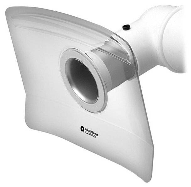 Flachhaube eckig DN75, 330 x 240 mm, weiß