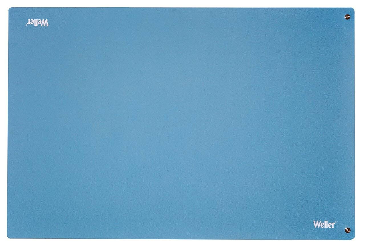 ESD Tischmatten Set, blau, 600 x 900 mm, zwei Druckknöpfe